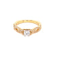 Round Brilliant Cut Diamond Ring With Twisted Diamond Set Shoulders - 0.55cts  Gardiner Brothers   