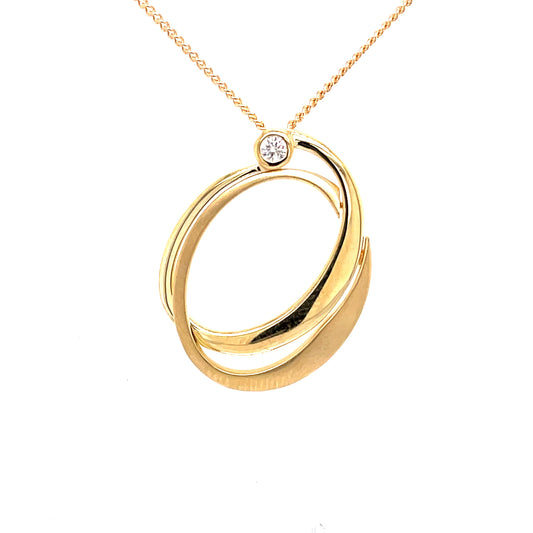 Yellow Gold, Oval Shaped Double Pendant  Gardiner Brothers   