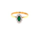 Marquise Shaped Emerald and Round Brilliant Cut Diamond Cluster Ring  Gardiner Brothers   