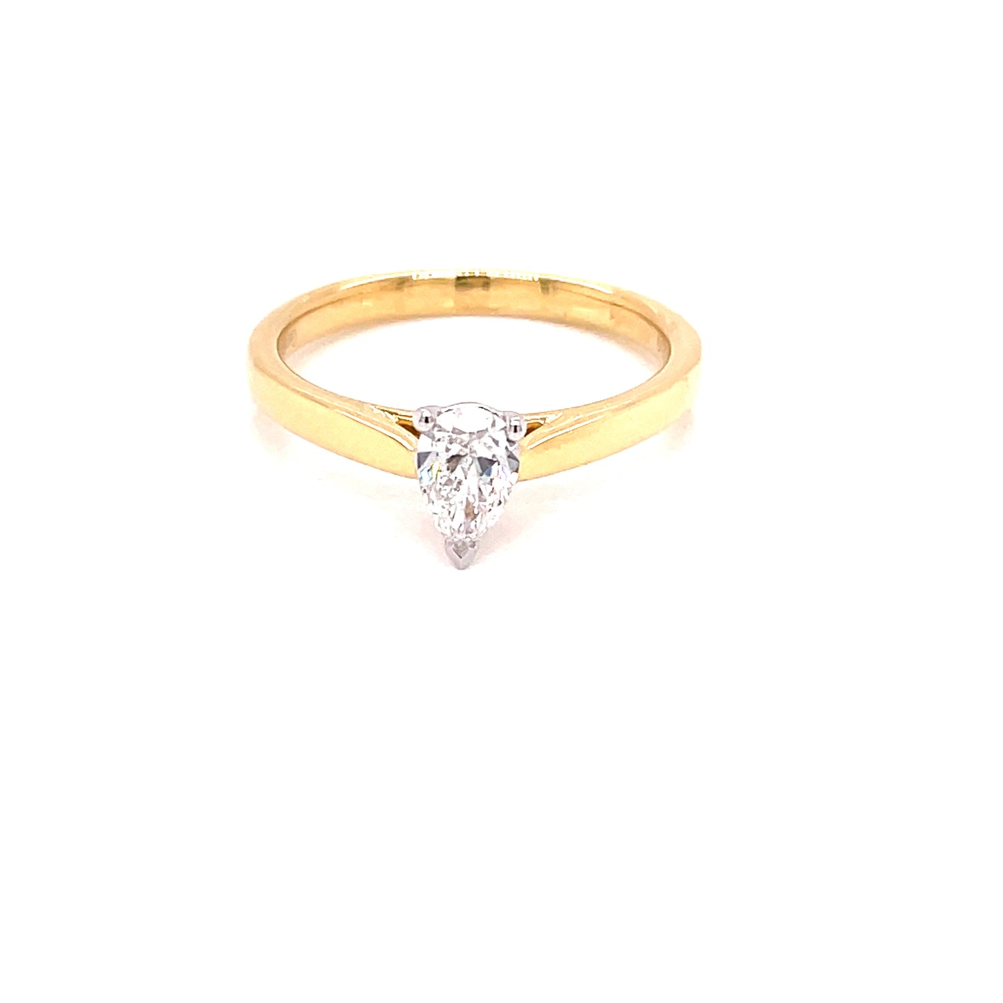 Pear Shaped Diamond Solitaire Ring - 0.40cts  Gardiner Brothers   