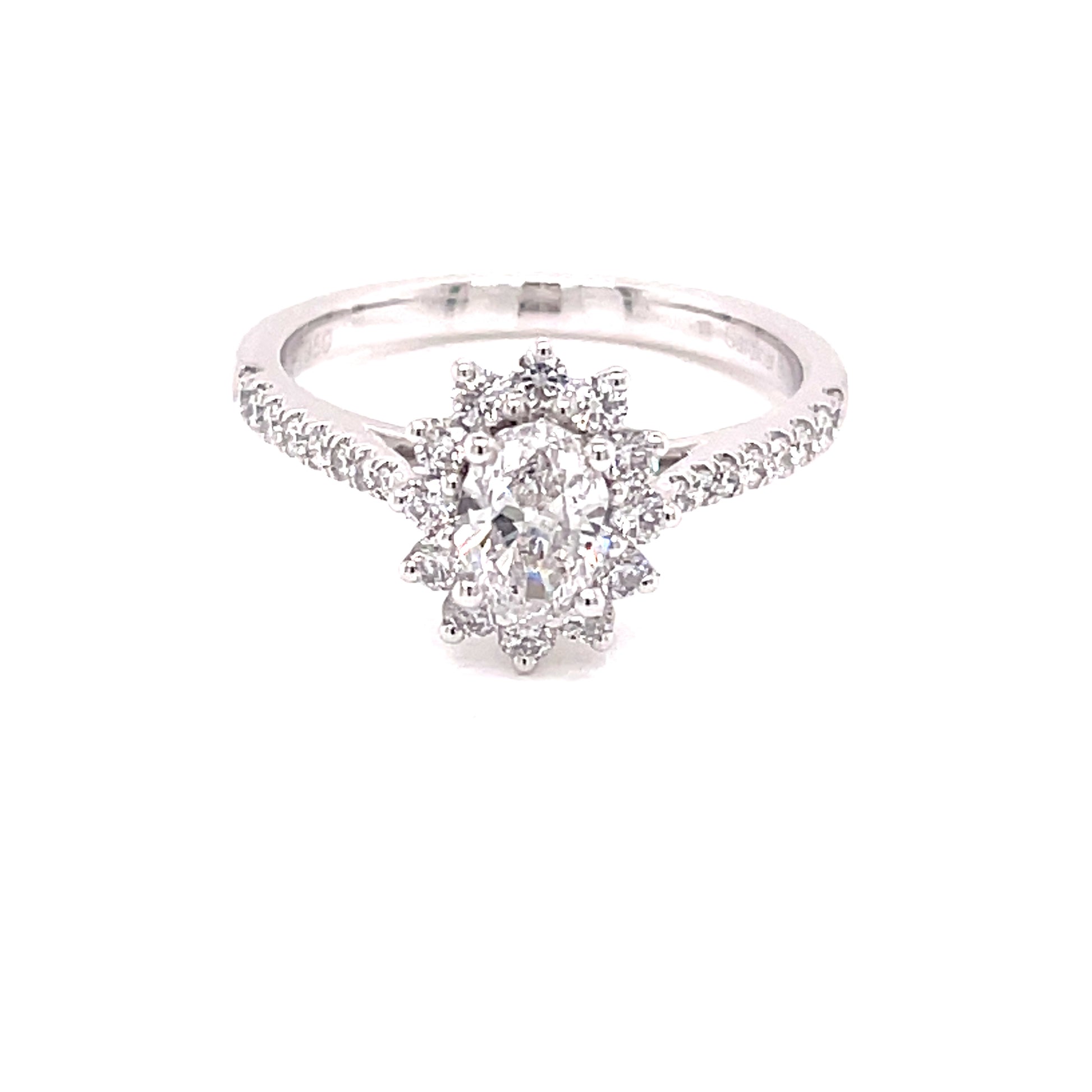 Oval Shaped Diamond Cluster Style Ring - 0.91cts  Gardiner Brothers   