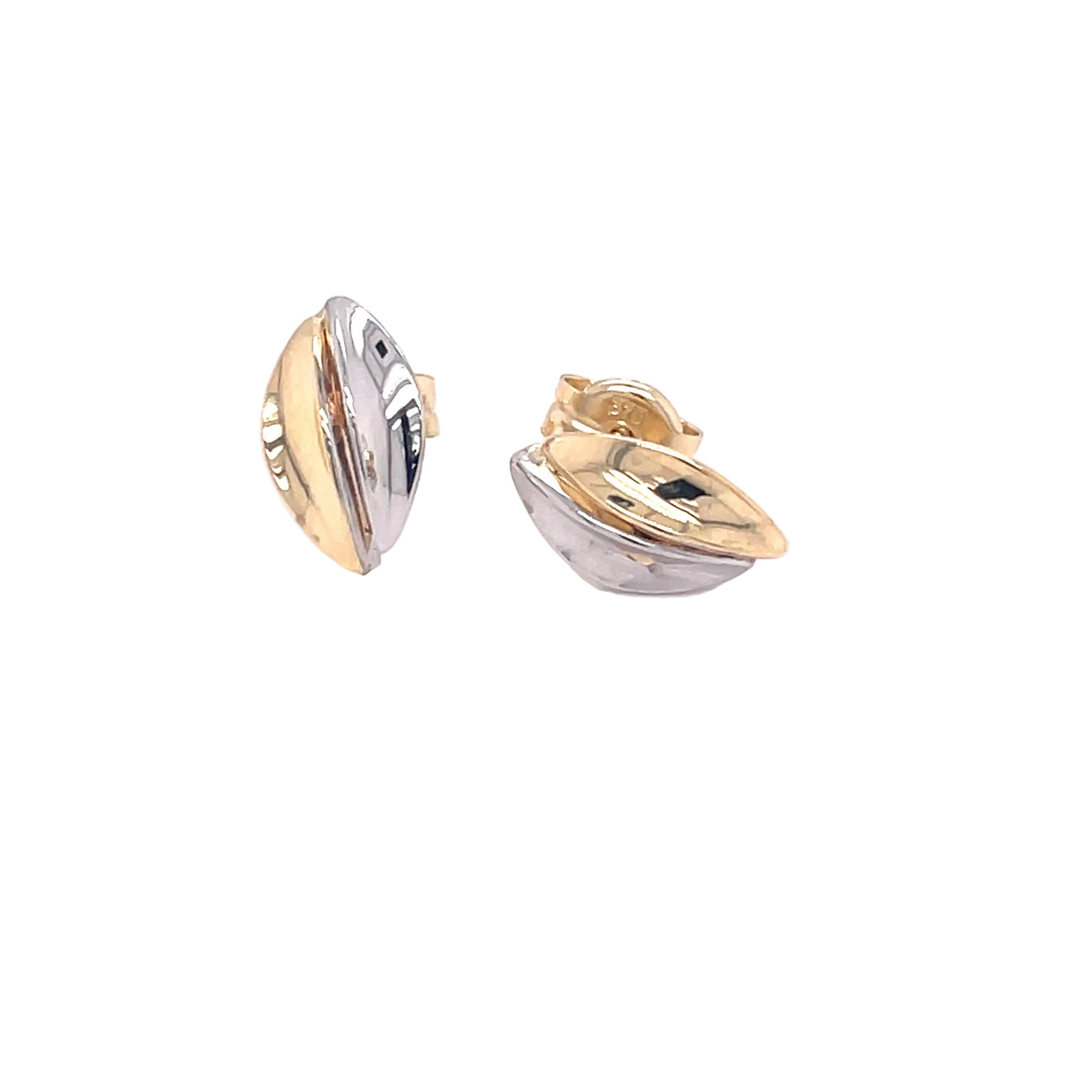 Yellow and White Gold Lips Stud Earrings  Gardiner Brothers   