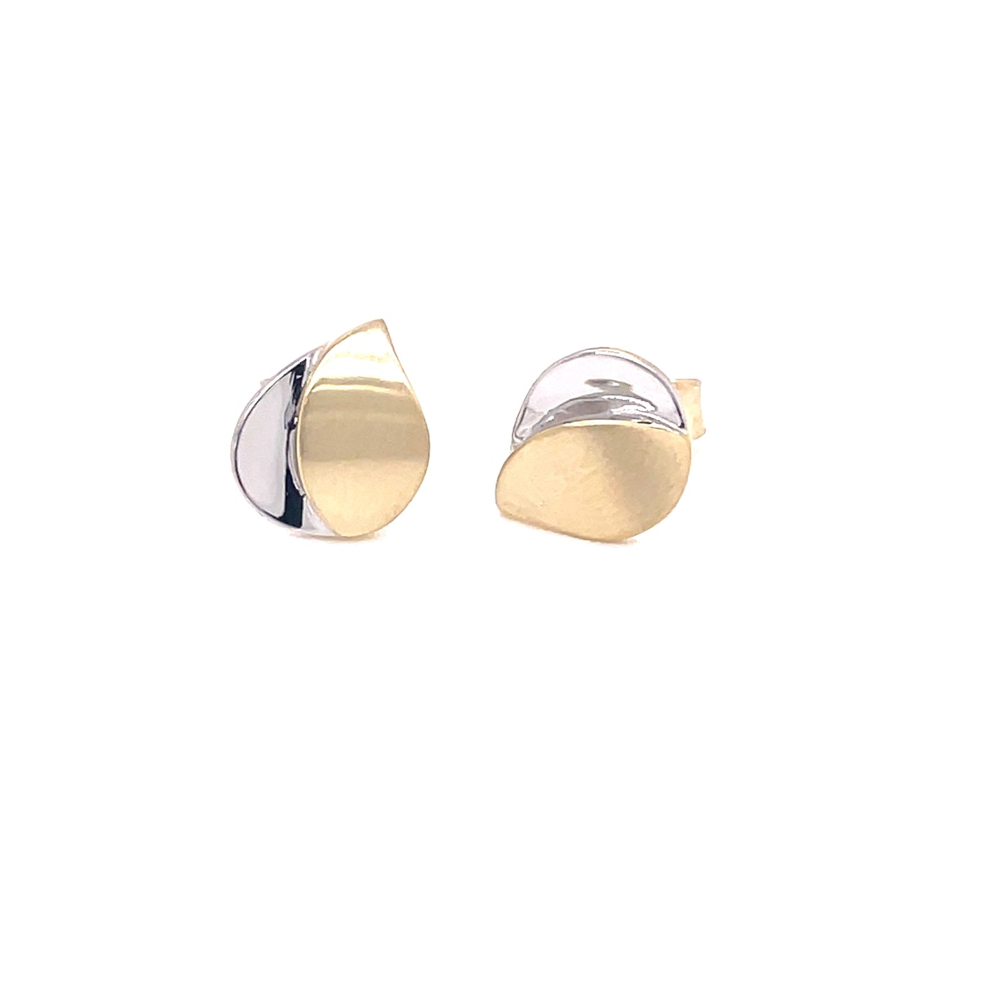 Yellow and White Gold Heart Shaped Earrings  Gardiner Brothers   
