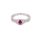 Ruby and Round Brilliant Cut Diamond Halo Style Ring  Gardiner Brothers   