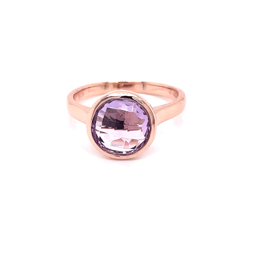 Amethyst and Rose Gold Dress Ring  Gardiner Brothers   