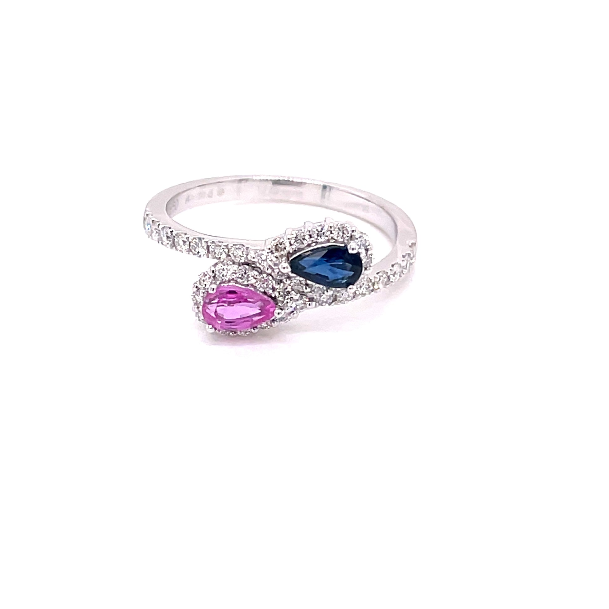 Pink and Blue Sapphire, Halo Style Dress Ring  Gardiner Brothers   