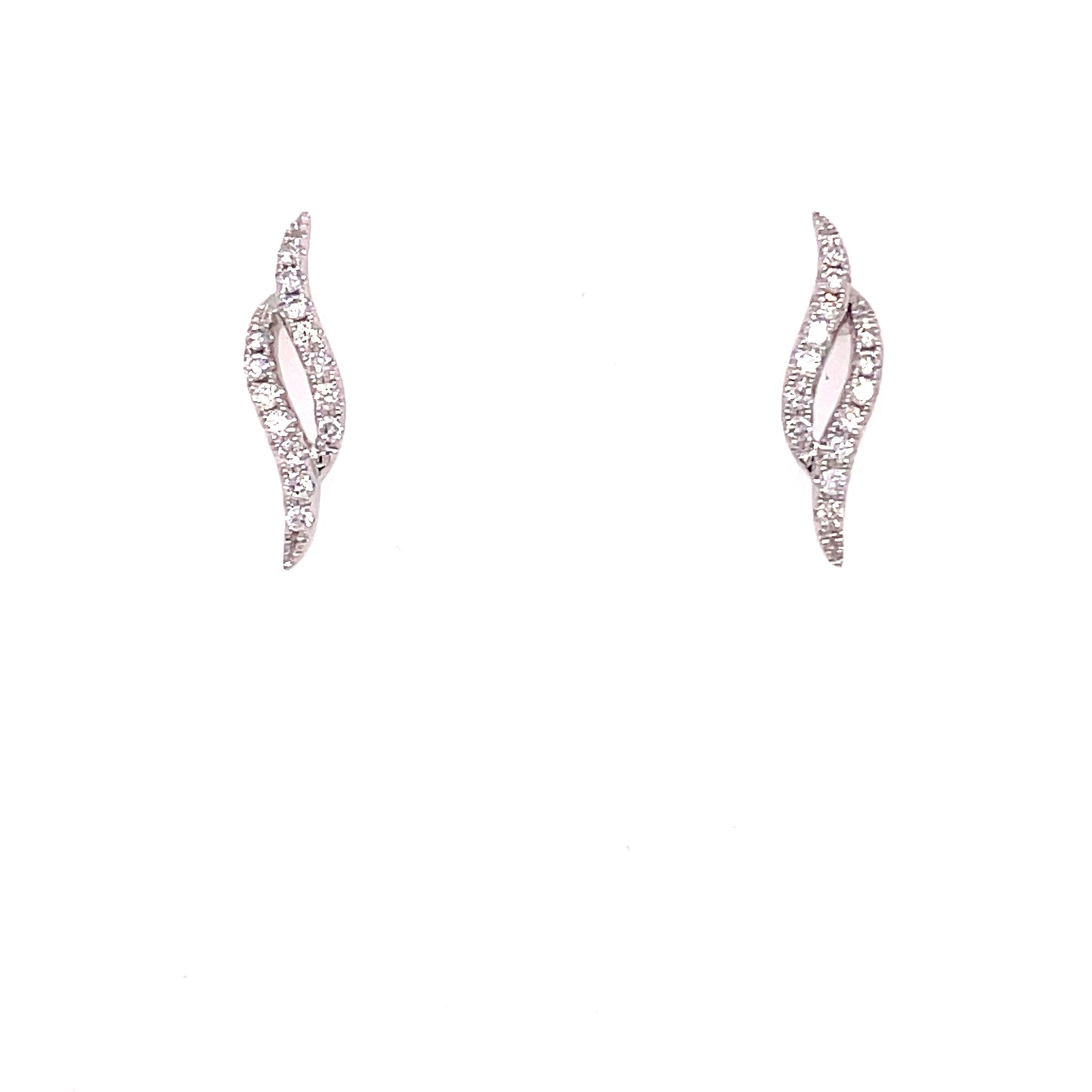 White Gold, fancy Diamond Set Earrings  Gardiner Brothers   