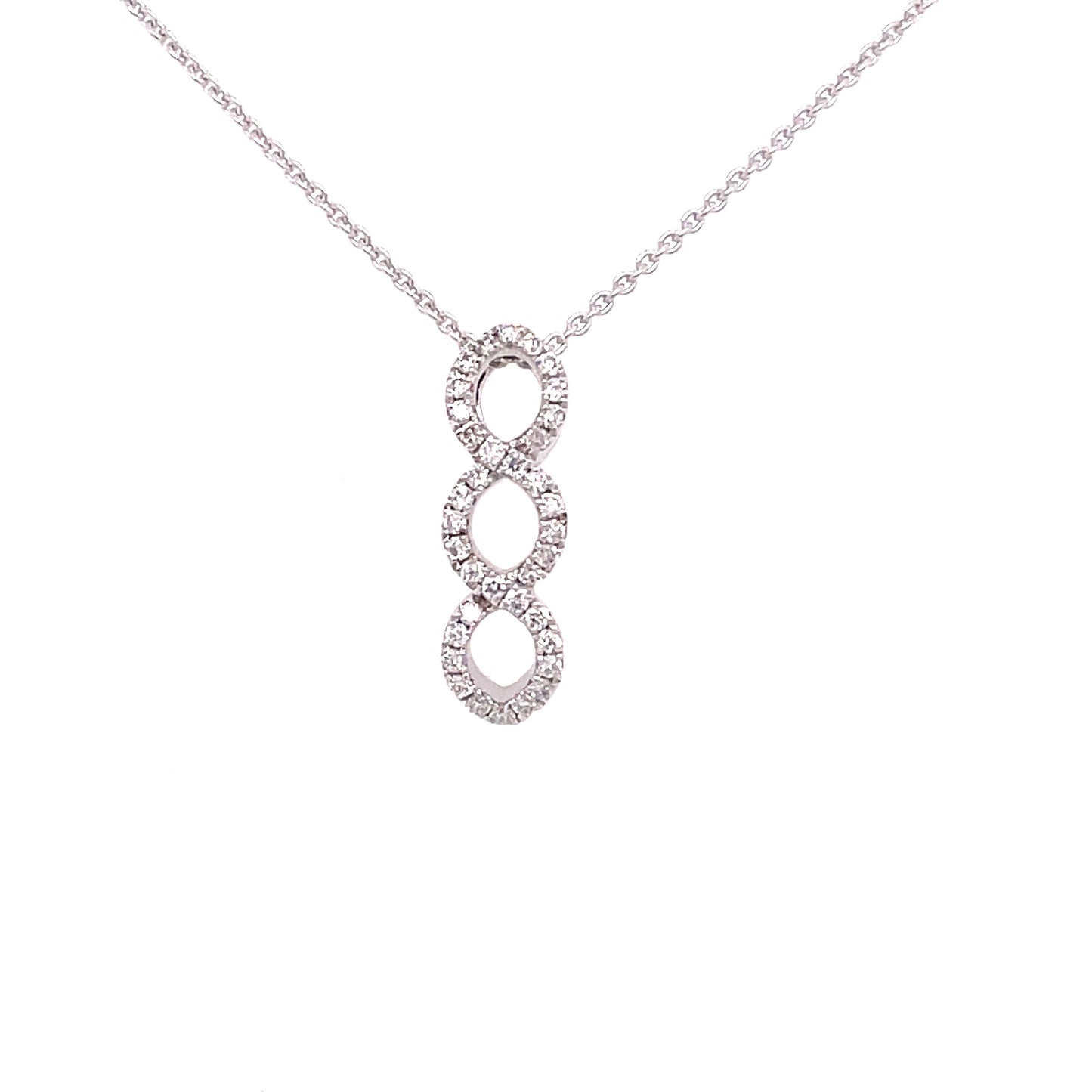 White Gold Diamond Interlocking Pendant  Gardiner Brothers   