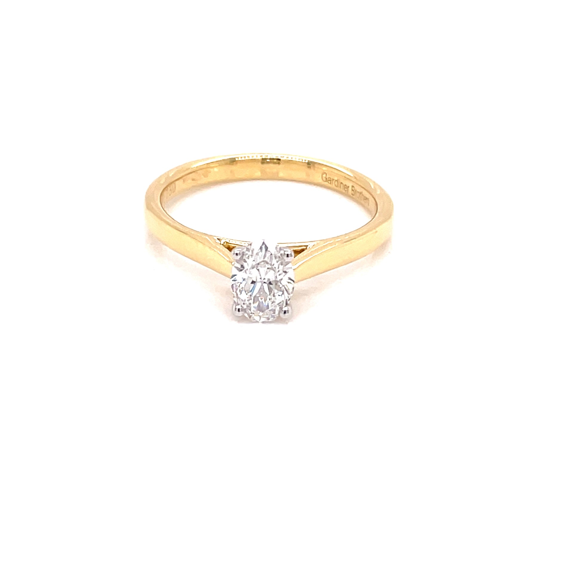Oval Shaped Diamond Solitaire Ring - 0.50cts  Gardiner Brothers   