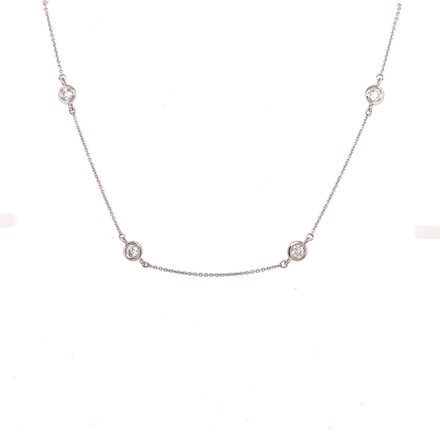 White Gold "Yard Of Diamonds" Style Necklet  Gardiner Brothers   