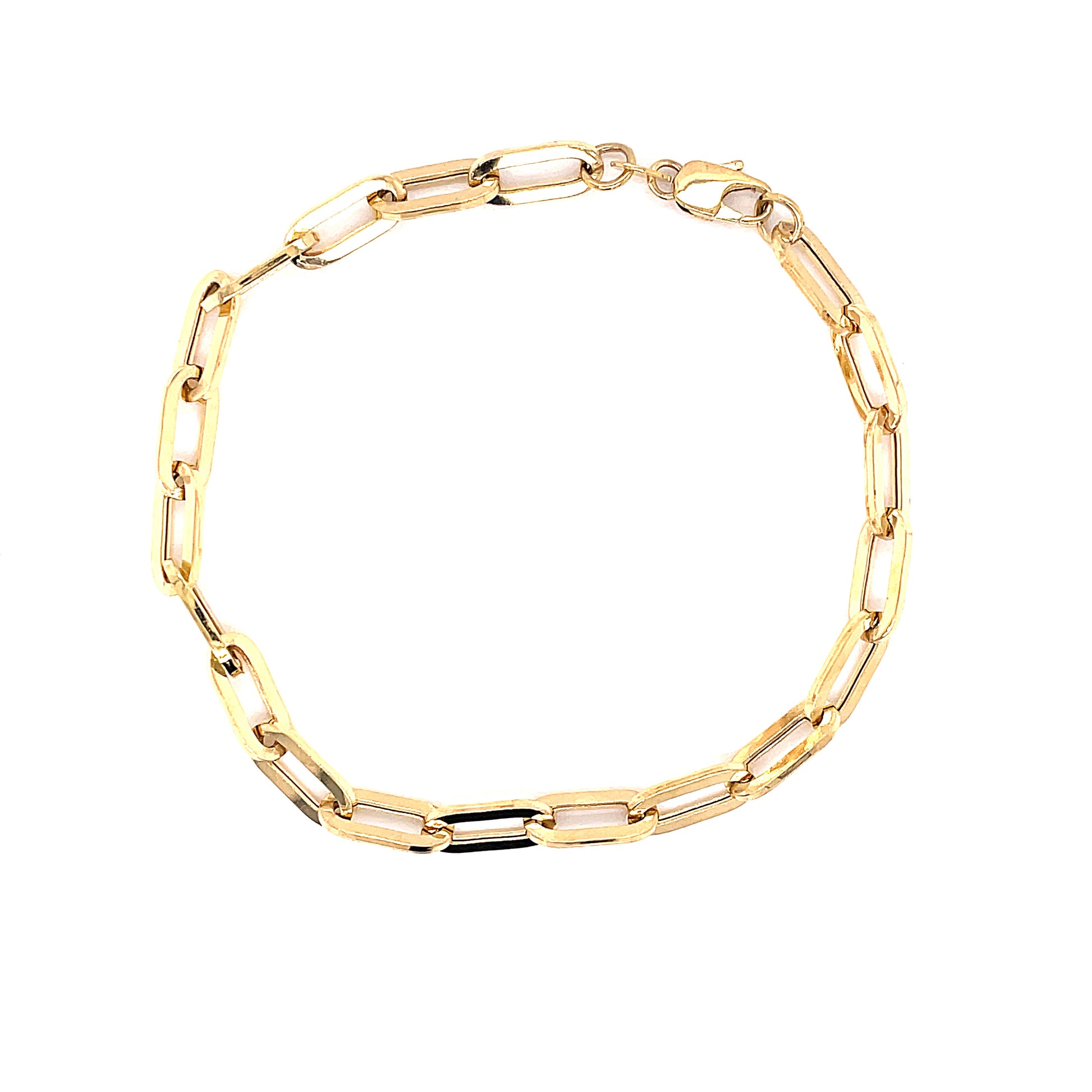 Yellow Gold Paper Chain Style Bracelet  Gardiner Brothers   