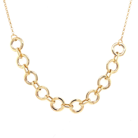 Yellow Gold Circles Necklet  Gardiner Brothers   