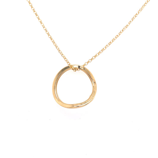 Yellow Gold Circle Style Pendant  Gardiner Brothers   