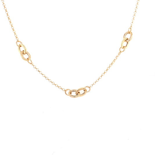 Yellow Gold Circles Style Necklet  Gardiner Brothers   