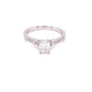 Emerald Cut Diamond Solitaire With Round Brilliant Cut Diamond Set Shoulders - 0.95cts  Gardiner Brothers   