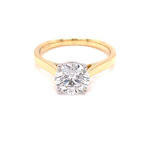 Lab Grown Round Brilliant Cut Diamond Solitaire Ring - 1.21cts  Gardiner Brothers   