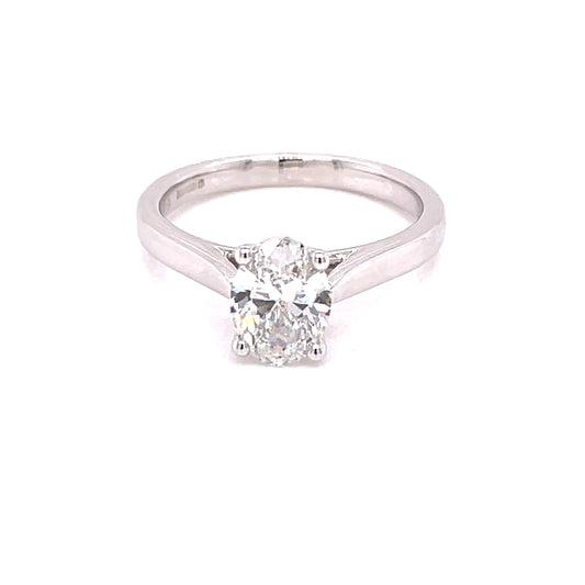 Oval Shaped Lab Grown Diamond Solitaire Ring - 1.01cts  Gardiner Brothers   