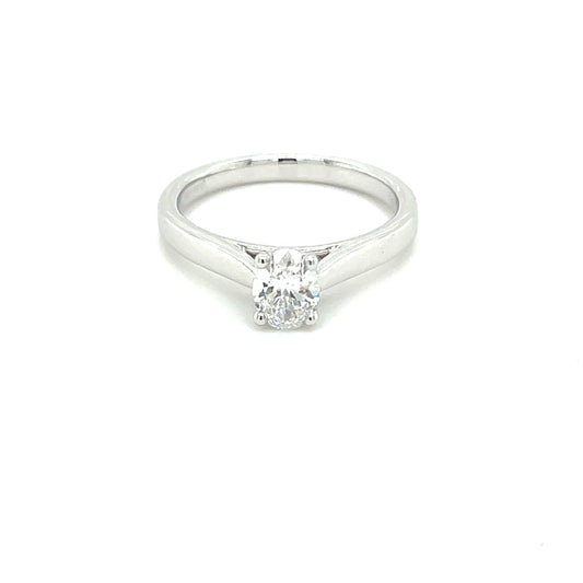 Oval Cut Diamond Solitaire Ring - 0.50cts  Gardiner Brothers   