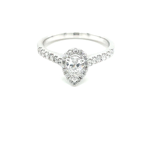 Pear Shaped Diamond Halo Ring - 0.63cts  Gardiner Brothers   