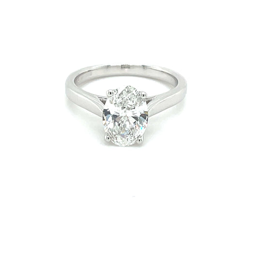 Lab Grown Diamond Oval Shaped Diamond Solitaire Ring - 1.50cts  Gardiner Brothers   