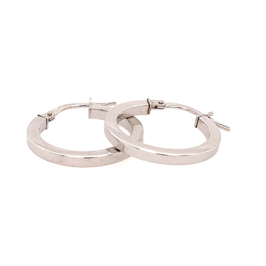 White Gold Hoop Earrings Gardiner Brothers