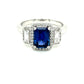 Sapphire and Diamond Fancy Halo Style Ring  Gardiner Brothers   