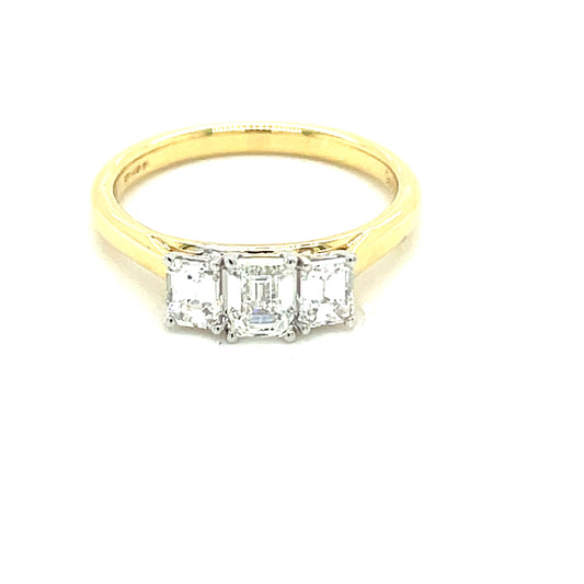 Emerald Cut Diamond 3 Stone Ring - 0.82cts  Gardiner Brothers   