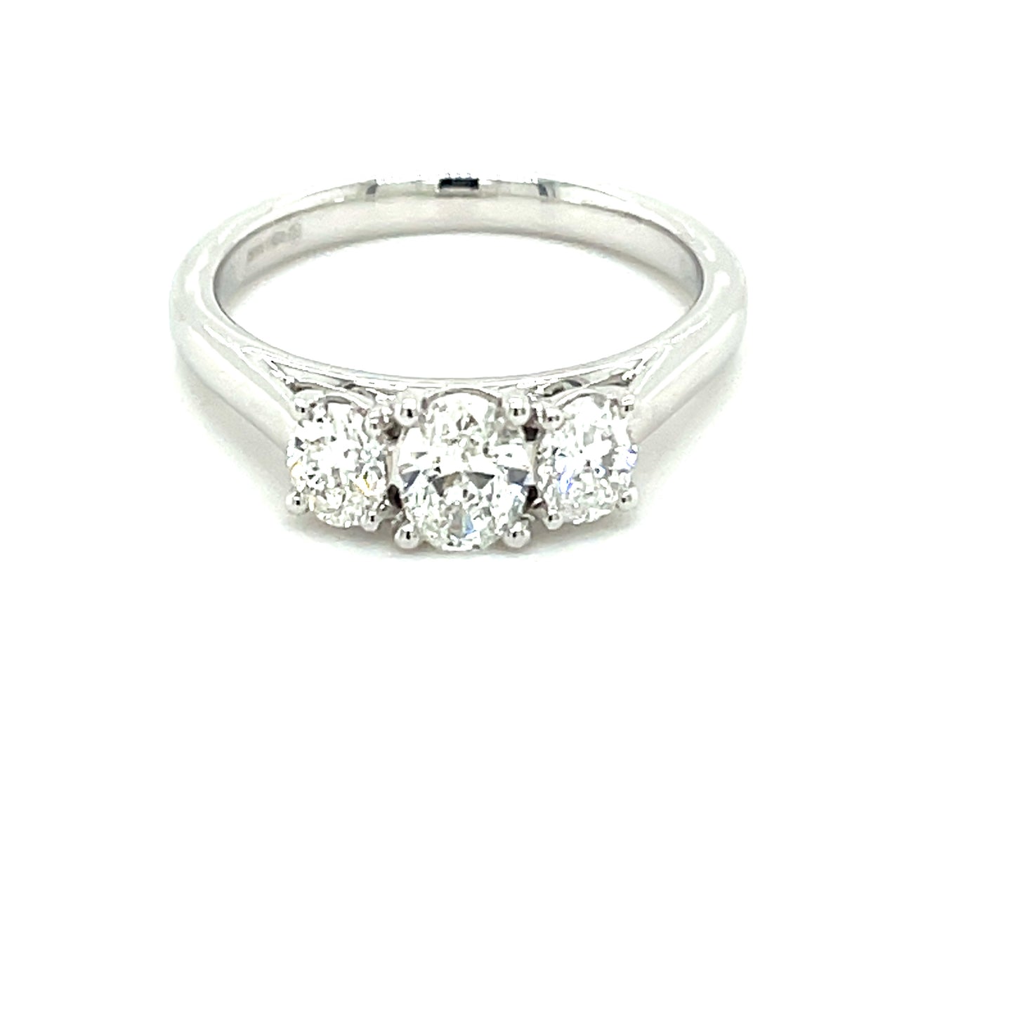 Oval Shaped Diamond 3 Stone Ring - 0.82cts  Gardiner Brothers   