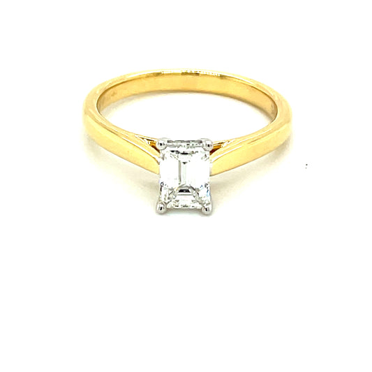 Emerald Cut Diamond Solitaire Ring - 0.70cts  Gardiner Brothers   