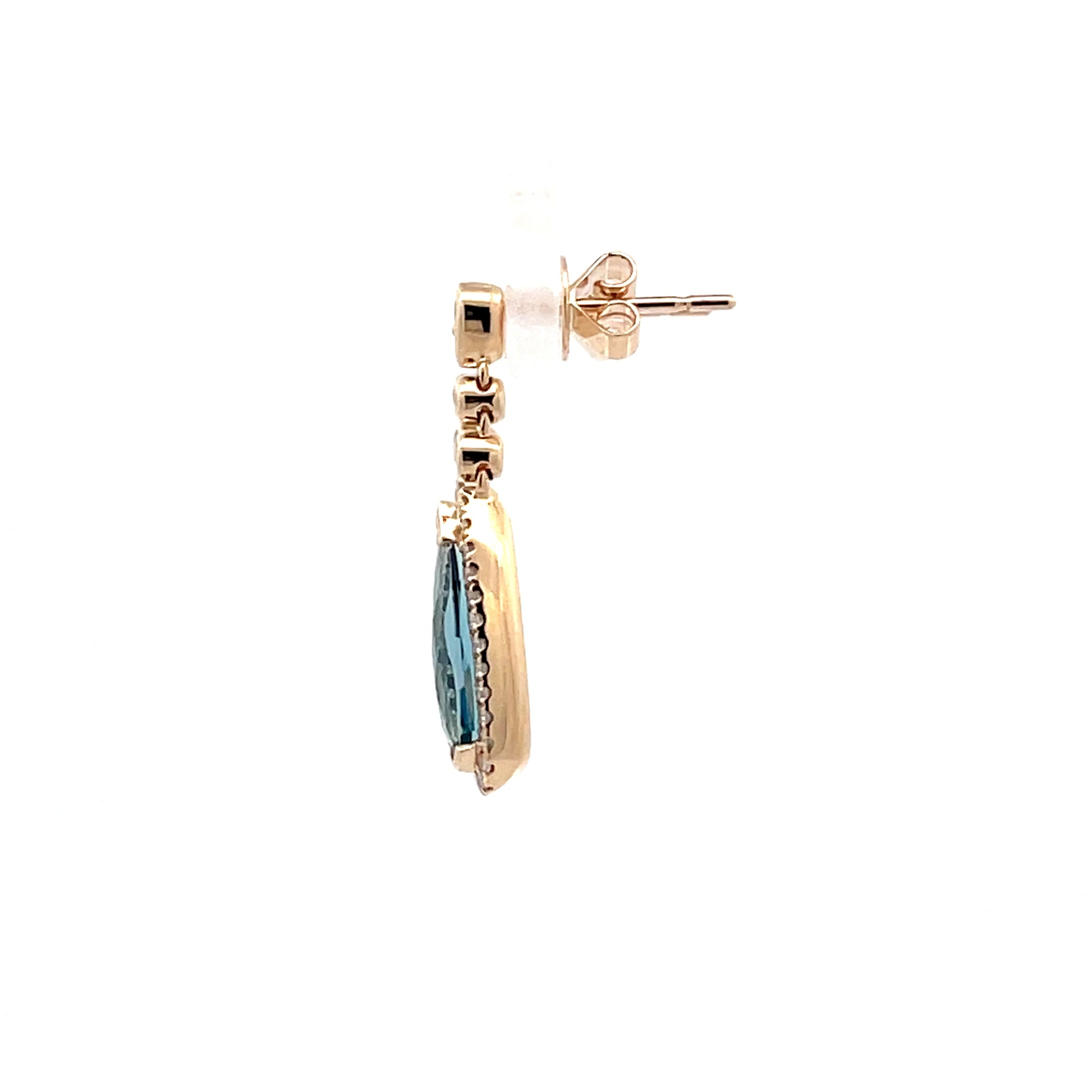 Yellow Gold London Blue Topaz Drop Earrings  Gardiner Brothers   