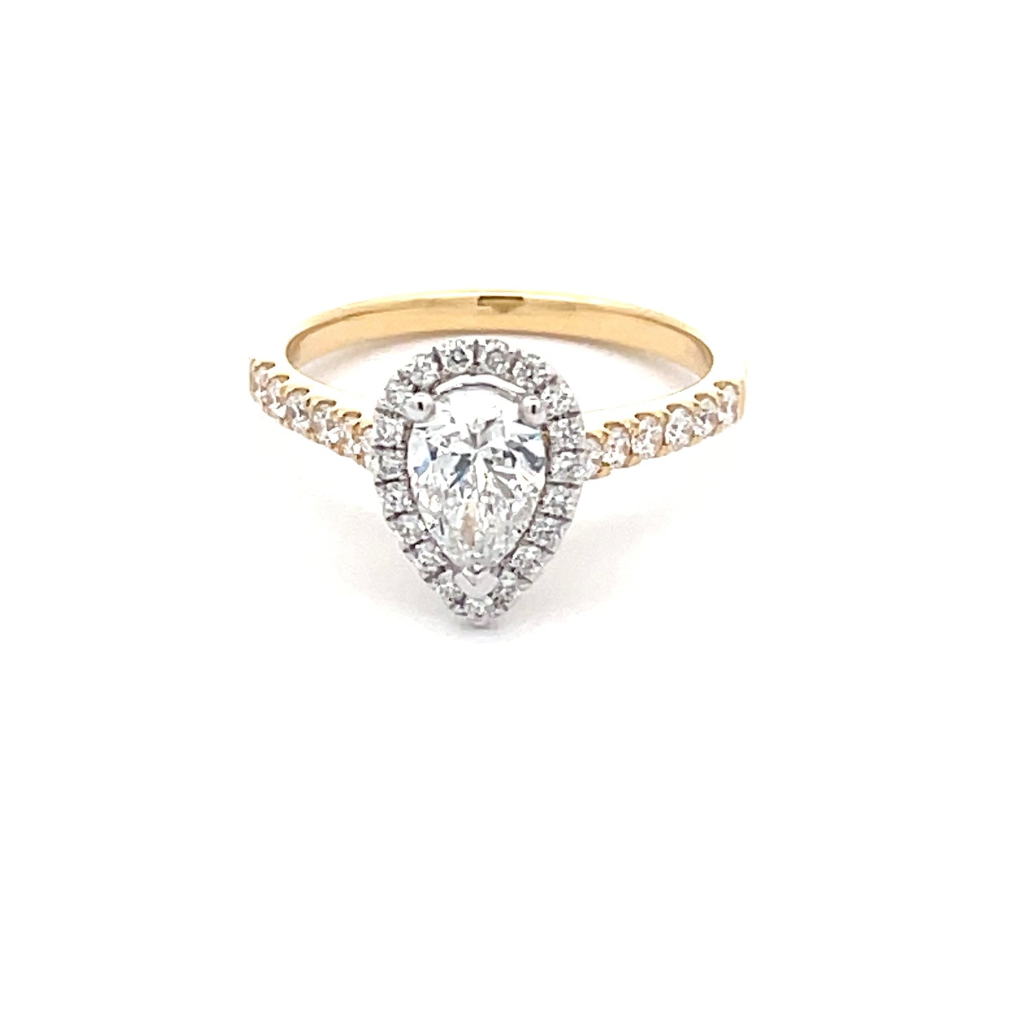 Pear Shaped Diamond Halo Style Ring - 1.04cts  Gardiner Brothers   
