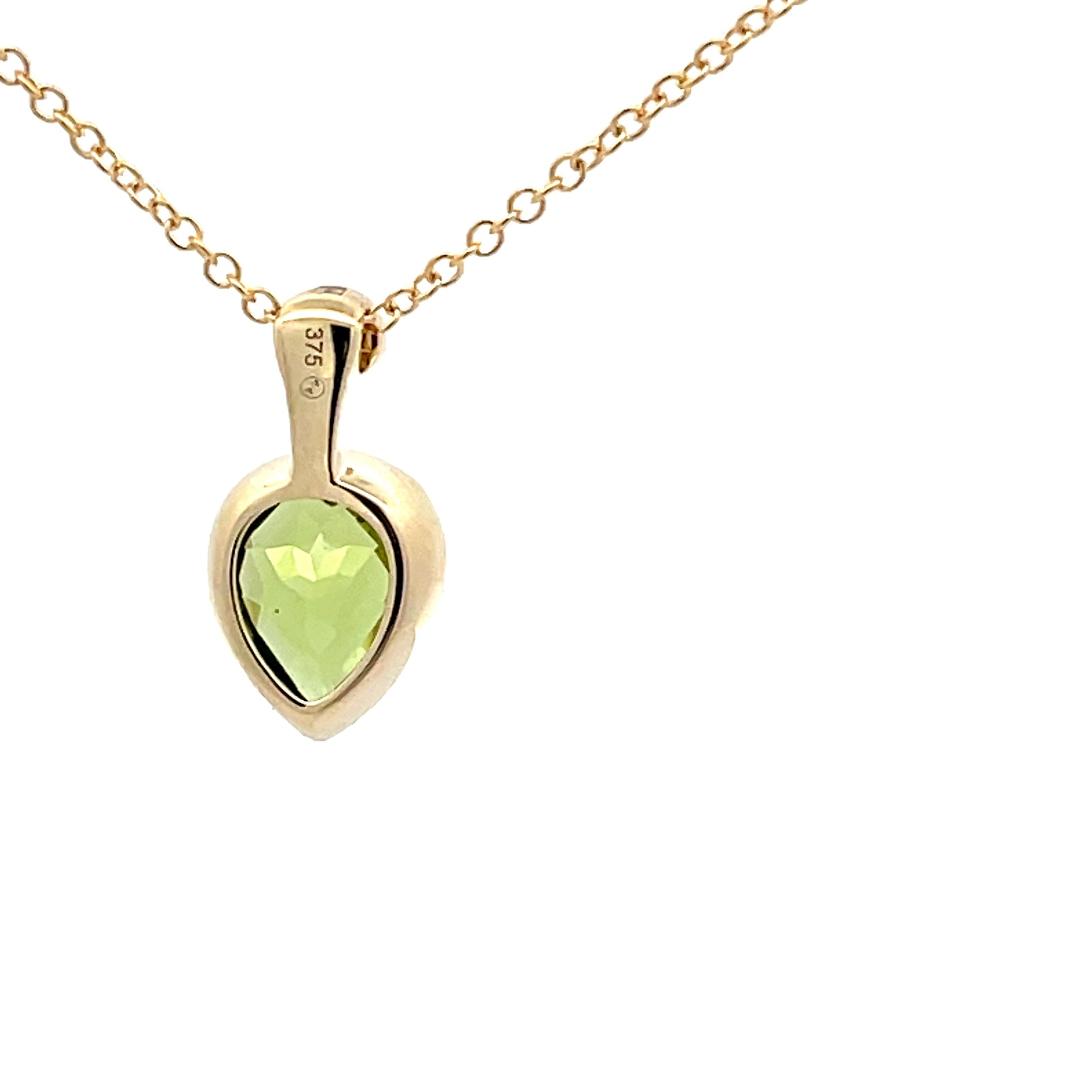 Yellow Gold Diamond & Peridot Necklace  Gardiner Brothers   