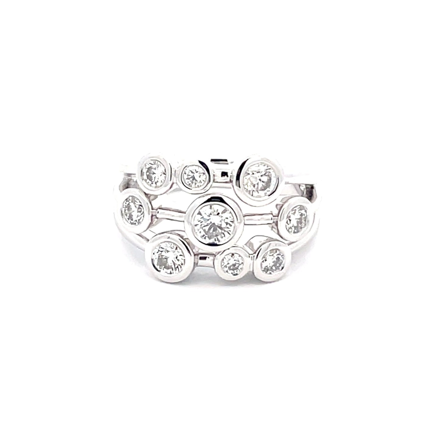 Round Brilliant Cut Diamond Bubble Style Ring - 1.12cts  Gardiner Brothers   
