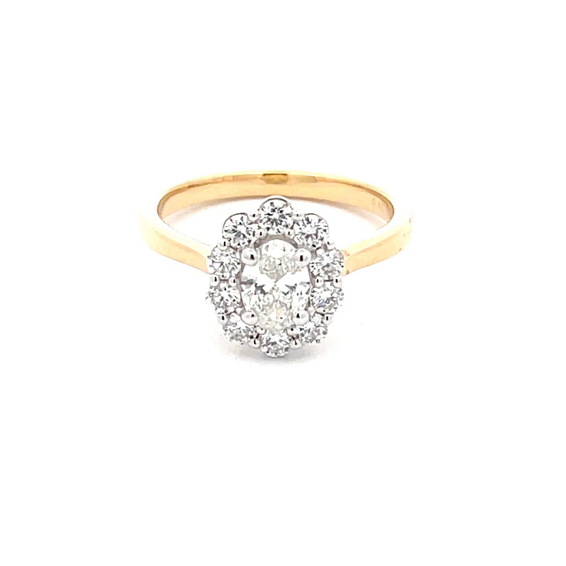 Oval Shaped Diamond Halo Style Ring - 0.95cts  Gardiner Brothers   