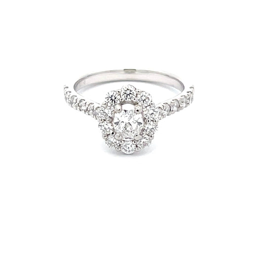 Oval Shaped Diamond Halo Style Ring - 1.15cts  Gardiner Brothers   