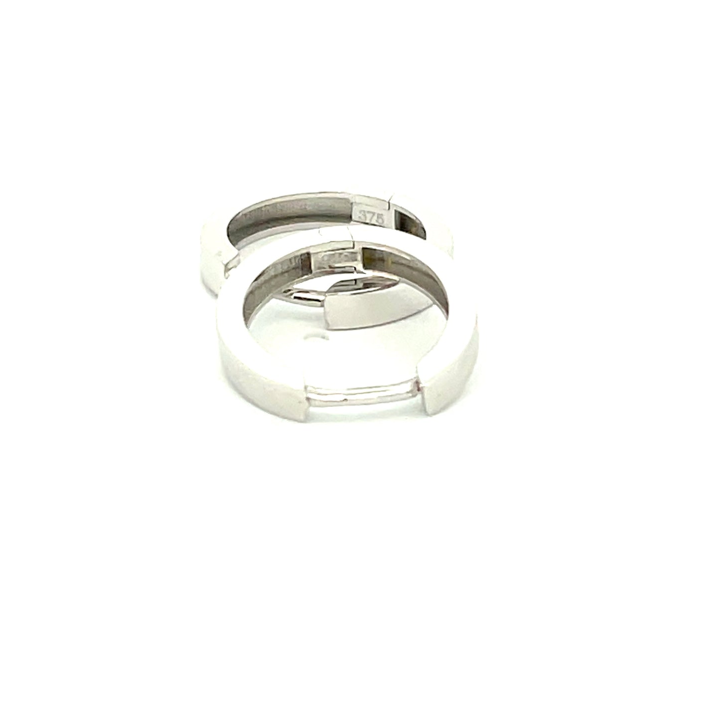 White Gold Huggie Style Earrings  Gardiner Brothers   