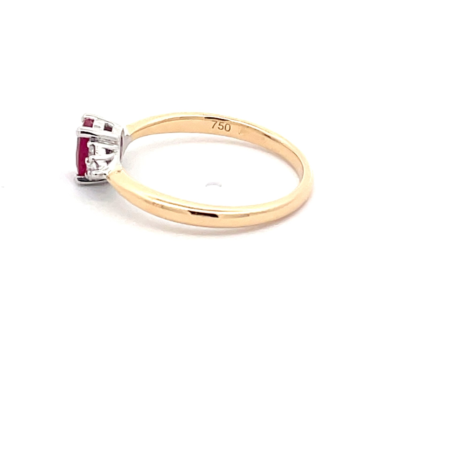 Ruby and Round brilliant Cut Diamond Ring  Gardiner Brothers   