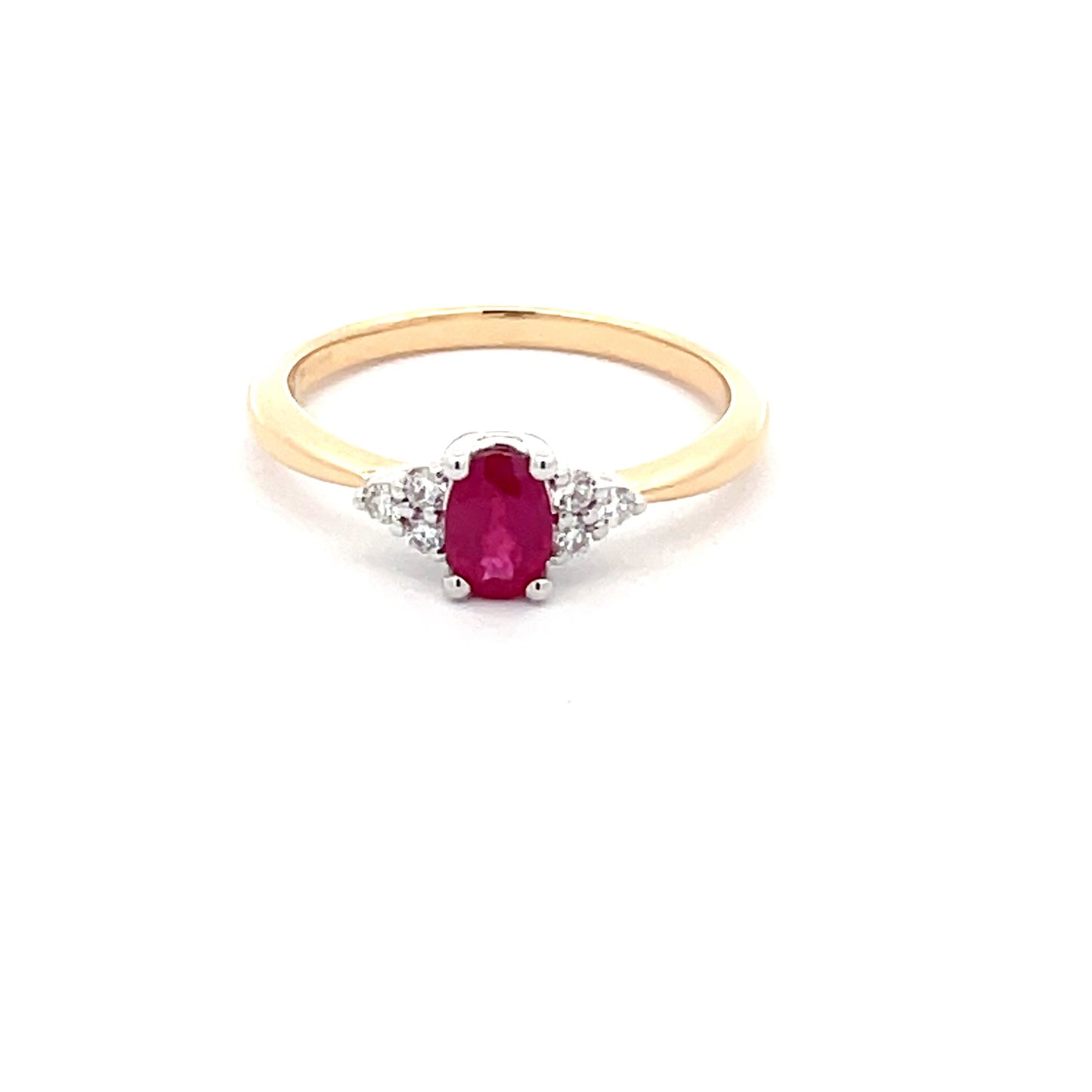Ruby and Round brilliant Cut Diamond Ring  Gardiner Brothers   
