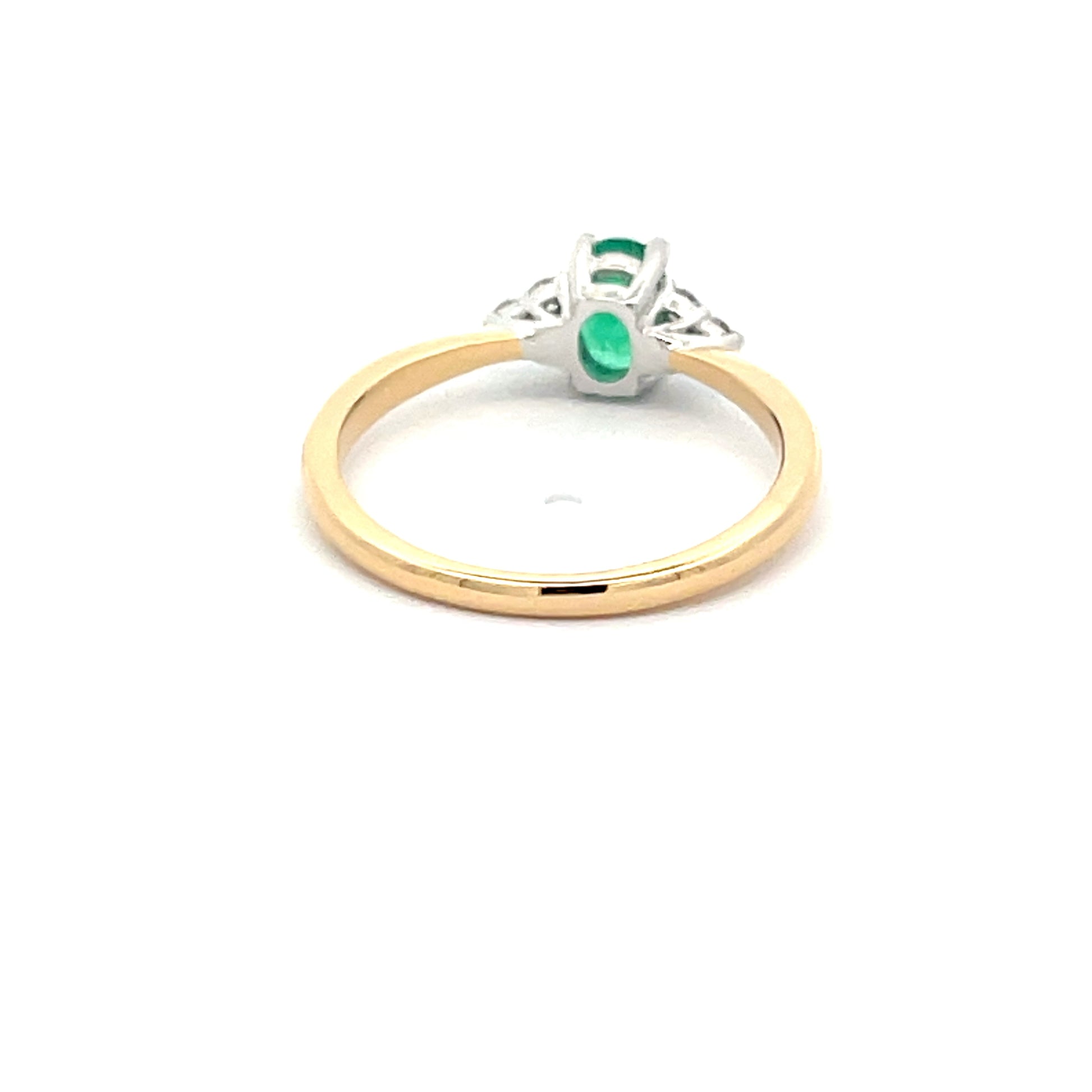 Emerald and Round brilliant Cut Diamond Ring  Gardiner Brothers   