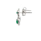 Emerald and diamond drop halo style earrings  Gardiner Brothers   