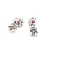 Ruby AND ROUND BRILLIANT CUT DIAMOND CLUSTER STYLE EARRINGS  Gardiner Brothers   