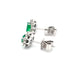 Emerald  AND ROUND BRILLIANT CUT DIAMOND CLUSTER STYLE EARRINGS  Gardiner Brothers   