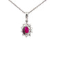 Ruby and diamond cluster style pendant  Gardiner Brothers   
