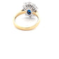 SAPPHIRE AND ROUND BRILLIANT CUT DIAMOND CLUSTER STYLE RING  Gardiner Brothers   