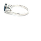 Teal Sapphire and Round Brilliant cut diamond 3 stone ring  Gardiner Brothers   