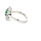 emerald  AND ROUND BRILLIANT CUT DIAMOND CLUSTER STYLE RING  Gardiner Brothers   