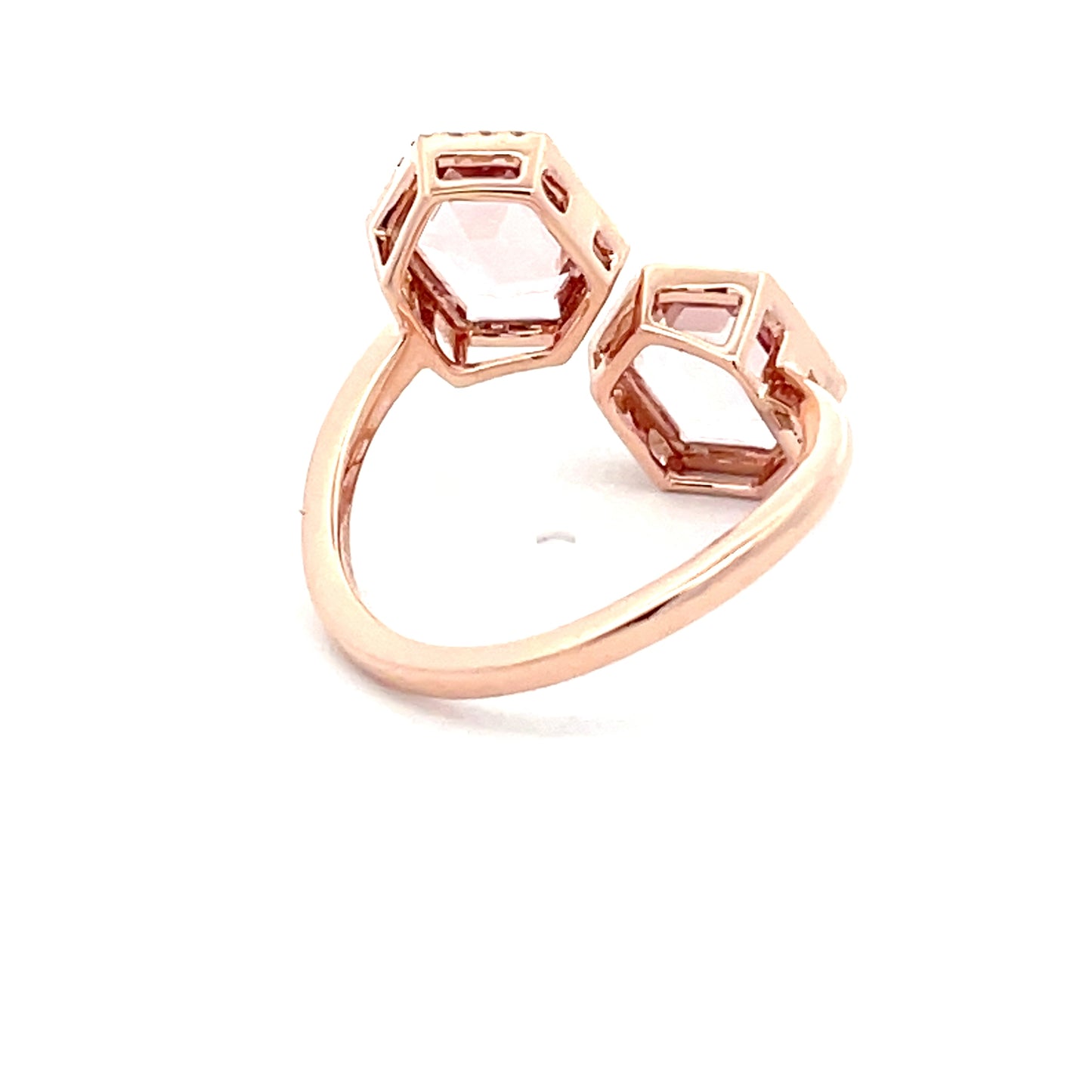 Morganite and round brilliant Cut Diamond Dress Ring  Gardiner Brothers   