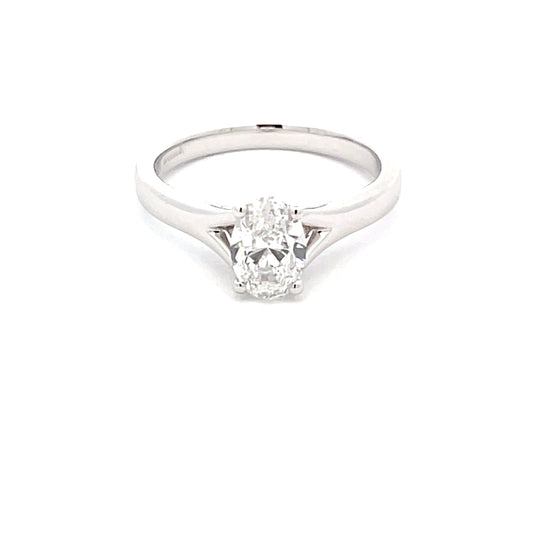 Oval Diamond Solitaire Ring - 0.90cts  Gardiner Brothers   