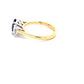 Sapphire and Oval Shaped Diamond 3 Stone Ring  Gardiner Brothers   