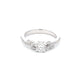 Round Brilliant Cut Diamond Solitaire with fancy diamond set shoulders - 0.65cts  Gardiner Brothers   